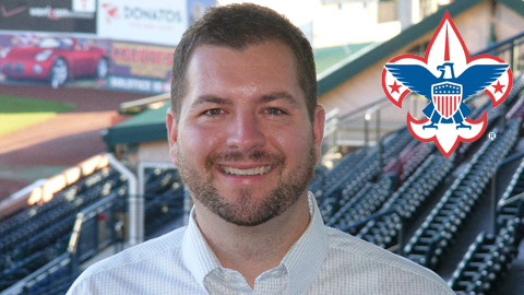 Lexington Legends Box Office Manager recently was presented the Boy Scouts of America North Star Award from the Blue Grass Council BSA.